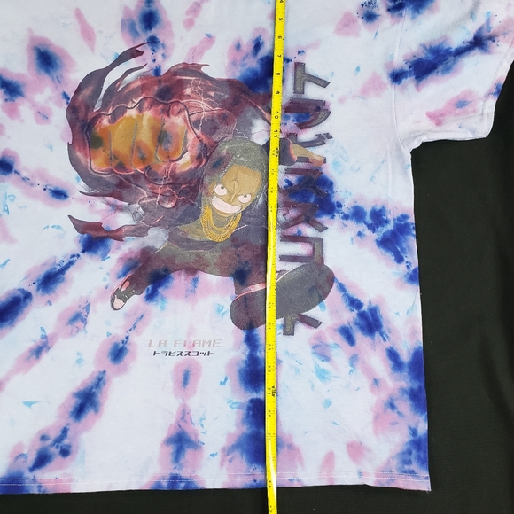 CUSTOM Travis Scott Anime Codeine Tie Dye Shortsleeve Shirt Mens Large Houston - Picture 7 of 8